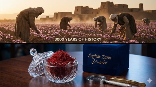 تاریخچه زعفران قائنات و بسته بندی لوکس سوغات زارعی