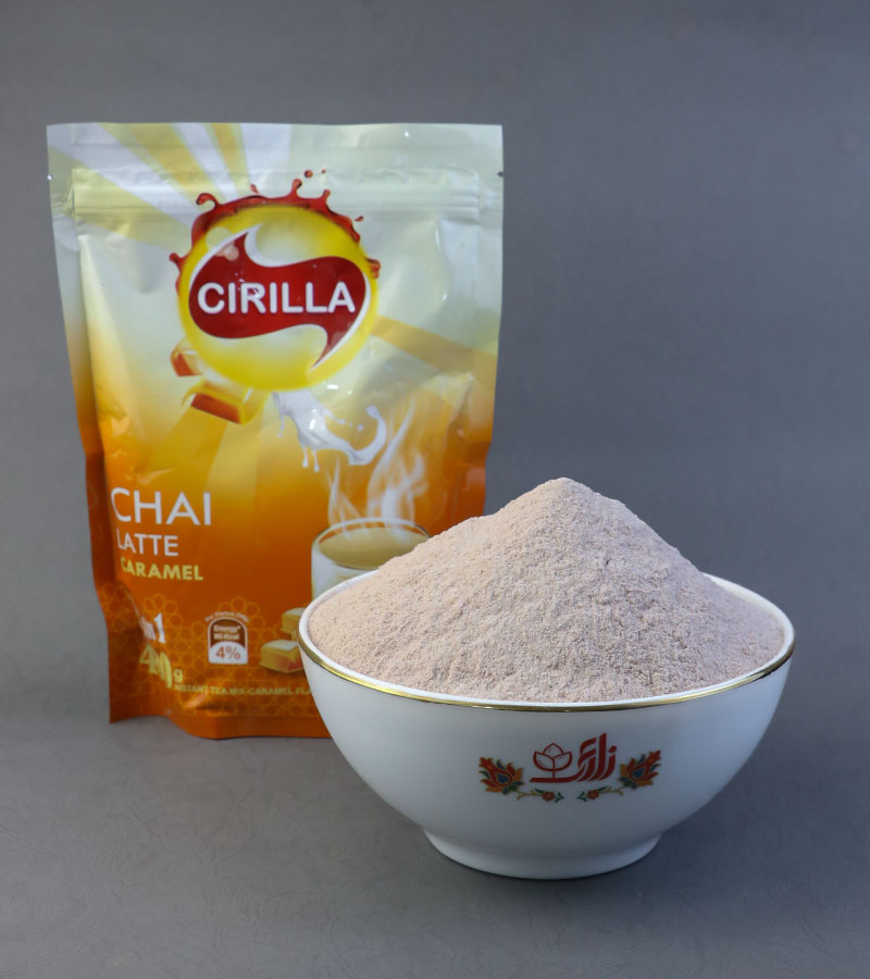 چای لاته با طعم ( کارامل )